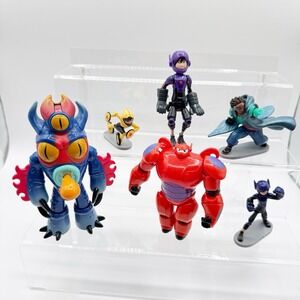 Disney Big Hero 6 Action Figures Hero Toys Lot of 6 Baymax Hiro Fred Wasabi GoGo